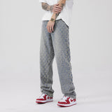 Unisex Jeans hiphop ins design sense jeans loose