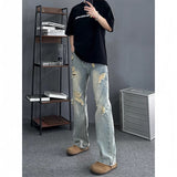 Unisex Jeans Retro Ripped Jeans Men