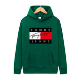 Tommy T Hoodie Hooded Sweater Fleece Print