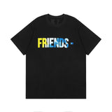 Vlone T Shirt spring and summer gradual change big V pattern