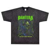 Rock Star T Shirt Pantera Far beyond T-shirt Loose American Style Small Neckline Retro Short Sleeve