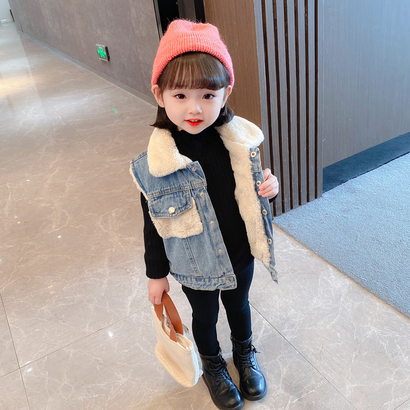 Girl Jacket Unisex Thickened Autumn and Winter