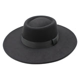 Walter White Hats Solid Color Wool Autumn and Winter Warm Outdoor Oval Ring Top Hat