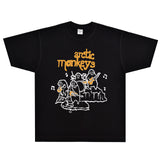 Rock Star T Shirt Arctic Monkeys Band T-shirt Rock Band Loose Short Sleeve