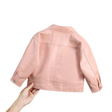 Boy Jacket Children's Clothing Girl's Leather Cloth Spring and Autumn Baby Boys' Jacket Short Korean Coat