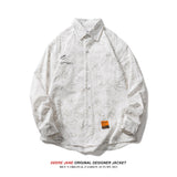 Men Long-Sleeved Shirt Long Sleeve Printed Shirt Men's Spring Loose Design Coat