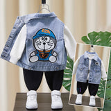 Boy Jacket Children's Vest Denim Vest Spring and Autumn Outer Wear Loose-Fitting Vest Children