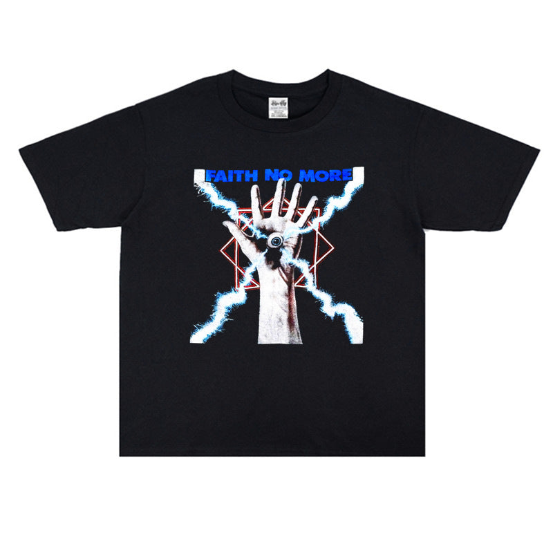 Rock Star T Shirt Printed T-shirt Short Sleeve Loose Men and Women