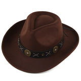 Walter White Fedora Autumn and Winter Men's and Women's Wool-like Felt Cap Polyester Cotton Thermal and Windproof Cowboy Hat