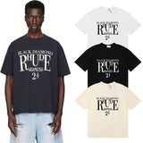 Rhude T Shirts Diamond Solid Color Letter Printing Cotton Casual Short Sleeve Men and Women