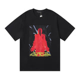 Purple br@nd comfy basics letter logo printing short-sleeved fog american street t-shirt