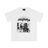 Erd: brooding rich kid - american retro portrait print rock 'n' roll hip-hop pocket oversized short sleeve tee