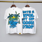 Cough syrup short-sleeved high-quality pure cotton round neck t-shirt fashionprinting breathable short-sleeved summer