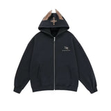 Unisex Baseball Jersey Doberman Cardigan Fleece Hooded Sweater