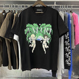 Wholesale amri little angel crane peace bird digital gradient letter logo couple's short set