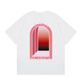 casa casablanca short-sleeved fantasy door letter logo printingstylish round neck short-sleeved t-shirt