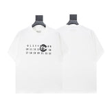 Mm series export wholesale margiela simple style digital four-corner mark couple short-sleeved t-shirtpure cotton high quality