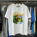 Rhude T Shirts Alpine Villa Printed Cotton Casual Short Sleeve Men and Women