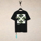 【eu size】authentic off-white print watercolor splatter gradient arrow graffiti ow short sleeve couple tee