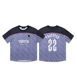 Trapstar logo slant digital basketball jersey football shirt gradient color sports short sleeve t-shirt for men