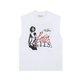 Gallery european and american couple wear plus size fried color washed short-sleeved t-shirt youth tee