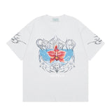 casa casablanca short-sleeved fantasy door letter logo printingstylish round neck short-sleeved t-shirt