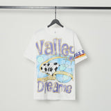American valley washed distressed printing short-sleeved t-shirt valeforever hoodie sweatshirt long