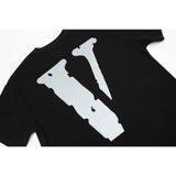 Vlone T Shirt Spring Summer Reflective Letter Crew Neck