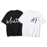 European and american spring/summer ow gradient arrow graphic crew neck short sleeve t-shirt
