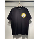 [gram] am peace dove flowing paint graffiti letter starry sky classic logo printing short sleeve couple t-shirt