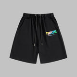 Factory direct trapstar rainbow letter gradient towel embroidery short sleeve t-shirt & fog high street shorts set