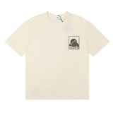 Rhude T Shirts Moon Badge Printing Cotton Casual Short Sleeve Men and Women