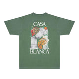 Casablanca T Shirts Fashion Print Street