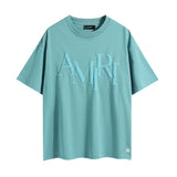 Wholesale foreign trade amir washed distressed tiger head number & letter logo short sleeve t-shirt