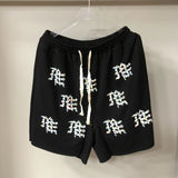 Wholesale american streetwear mixed emotion hotfix rhinestone print short sleeve t-shirt, hoodie, sweatpants, and jacket set