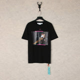 【eu size】authentic off-white print watercolor splatter gradient arrow graffiti ow short sleeve couple tee
