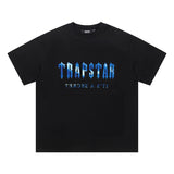 trap gradient letter tiger head short sleeve european and american high street trap star printing t-shirt loose s