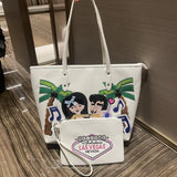 Chh Chrome Heart Leather Bag Embroidered Shoulder Bag Tote Bag