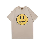 Wholesale drew smiley face short sleeve justin bieber fog trendy high street loose couple t-shirt