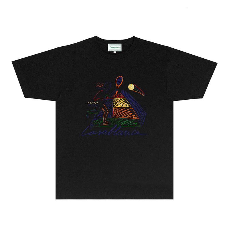 Casablanca T Shirts Fashion Print Street