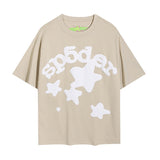 Spder hip hop singer young thug foam letter couple t-shirt pink short