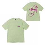 Summer running volume stussy short-sleeved t-shirt dice black eight ice cream comfy basics american couple summer t