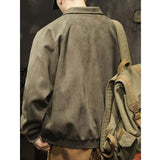 Unisex Baseball Jersey Lapel Jacket Spring Fall Loose Casual Jacket