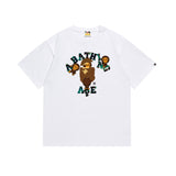 Cross-border wholesale summer classic ape camo lightning print cotton short sleeve t-shirt