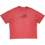 Ac letter print high street washed distressed vintage oversized short sleeve couple t-shirt