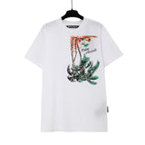 Correct version of pa beheaded bear short sleeves palm tree high street bat sleeves big logo letter on the back
