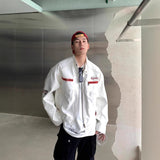 Unisex Baseball Jersey PU Leather Spring and Autumn Loose Jacket