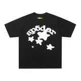 Spder hip-hop singer hotfix rhinestone foil letter print short sleeve t-shirt & rhinestone embellished shorts set (couple's style)