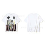 European and american spring/summer ow gradient arrow graphic crew neck short sleeve t-shirt