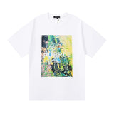 Purple br@nd comfy basics letter logo printing short-sleeved fog american street t-shirt